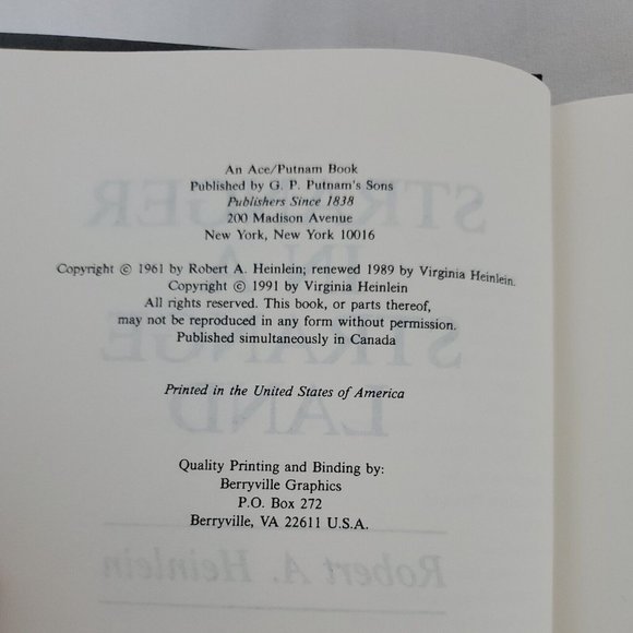 STRANGER IN A STRANGE LAND Robert Heinlein HARDCOVER UNCUT 30TH ANNIVERSARY ED - Picture 8 of 10